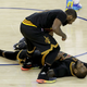 Kyrie Irving (standing) and LeBron James of the Cleveland Cavaliers in Game 5 of the 2016 NBA Finals at Oracle Arena on June 13, 2016, in Oakland, Calif. (Ronald Martinez/Getty Images)